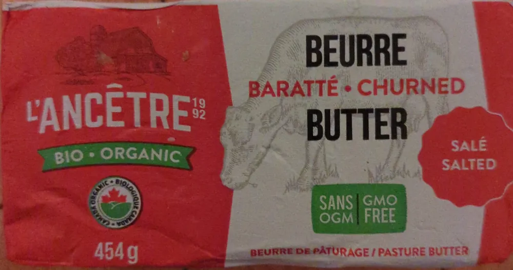 Beurre baratté salé