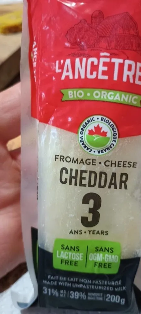 cheddar bio 3 ans sans lactose