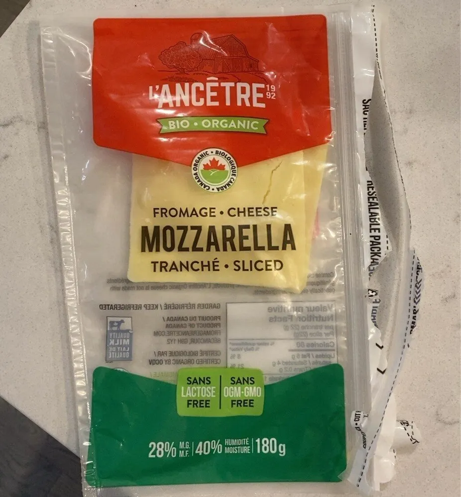 Mozzarella tranche sans lactose