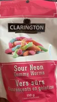 Sour neon gummy worms