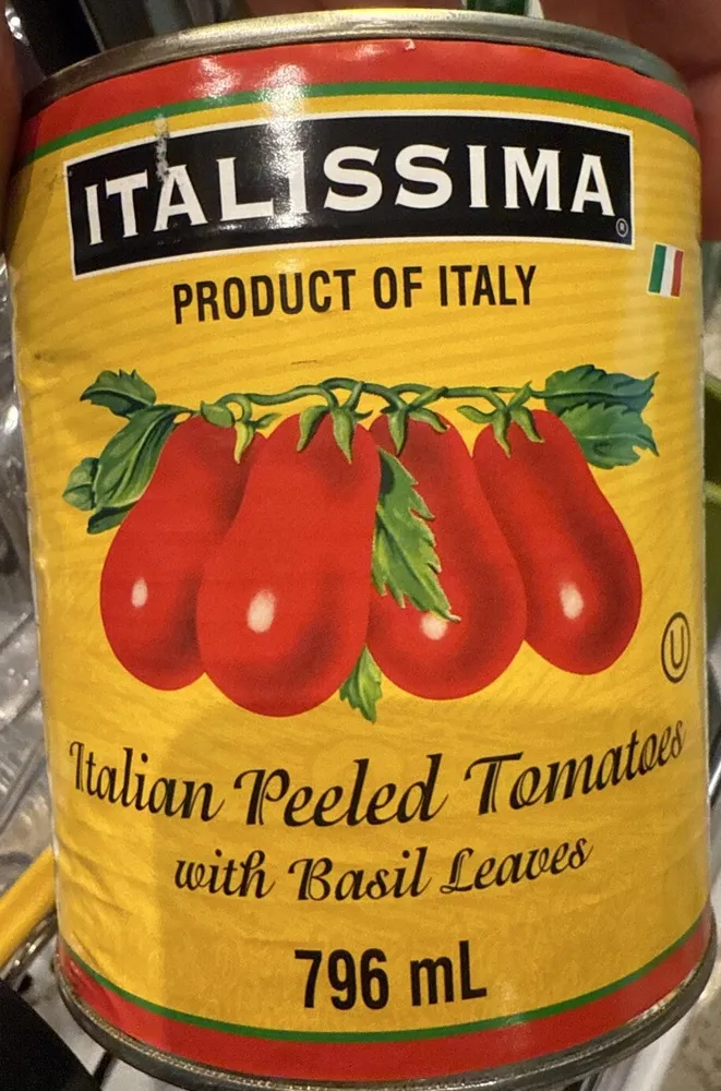 Italian Peeled Tomatoes with Basil Leaves