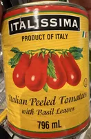 Italian Peeled Tomatoes with Basil Leaves