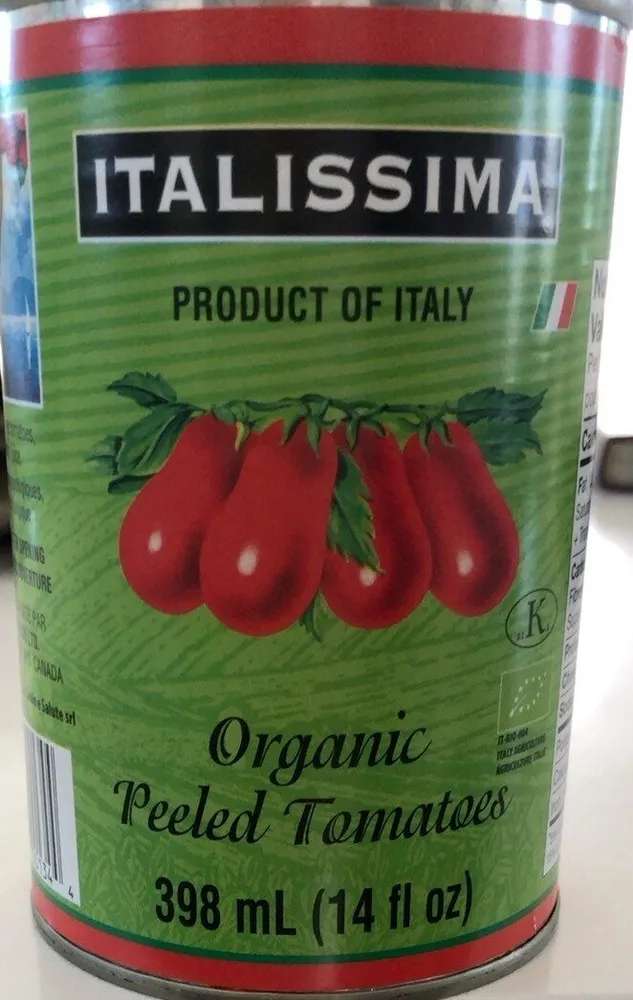 Organic peeled tomatoes