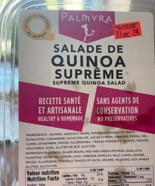 Salade de quinoa suprême