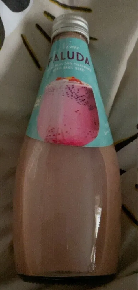 Faluda rose flavour milkshake with basil seed