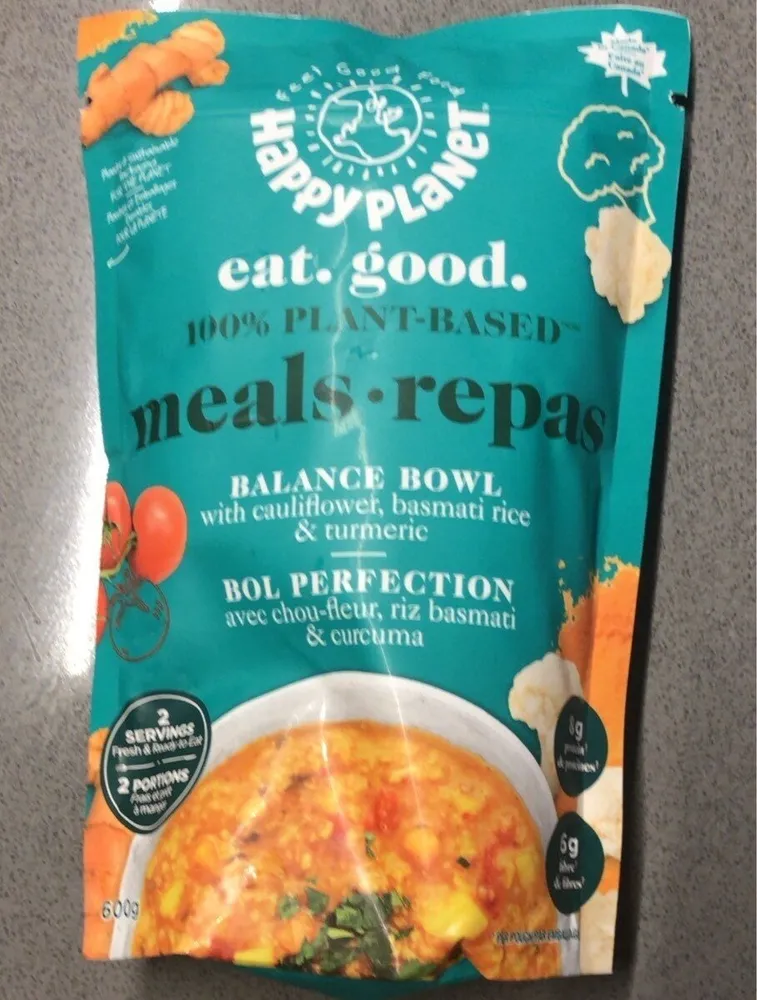 Balance Bowl with cauliflower, basmati rice and turneric