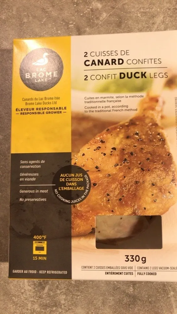 2 cuisses de canard confites