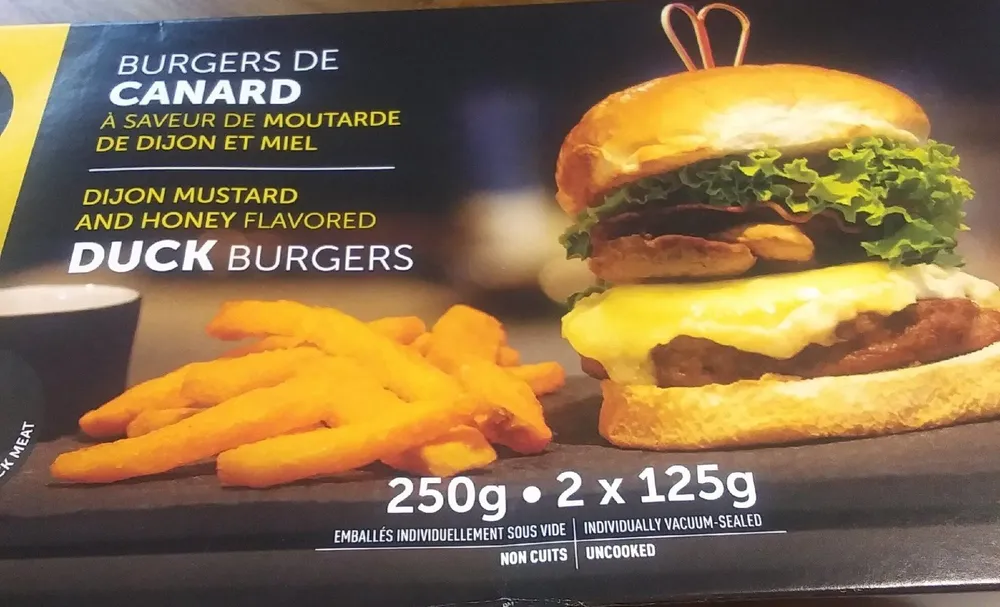 Burger de canard moutarde et miel