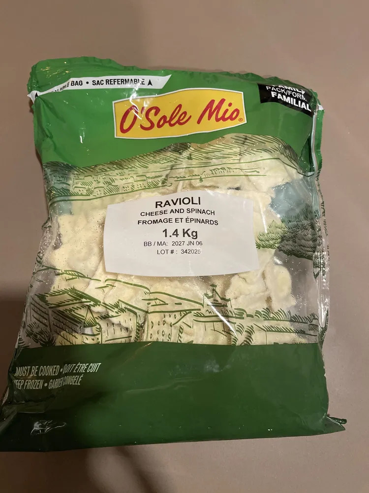 Cheese And Spinach Ravioli
