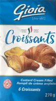 Custard cream filled croissants