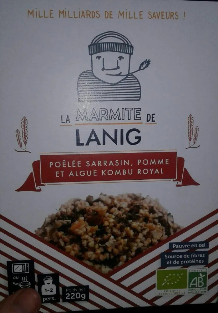Poelee sarrasin, pomme et algue kombu royal