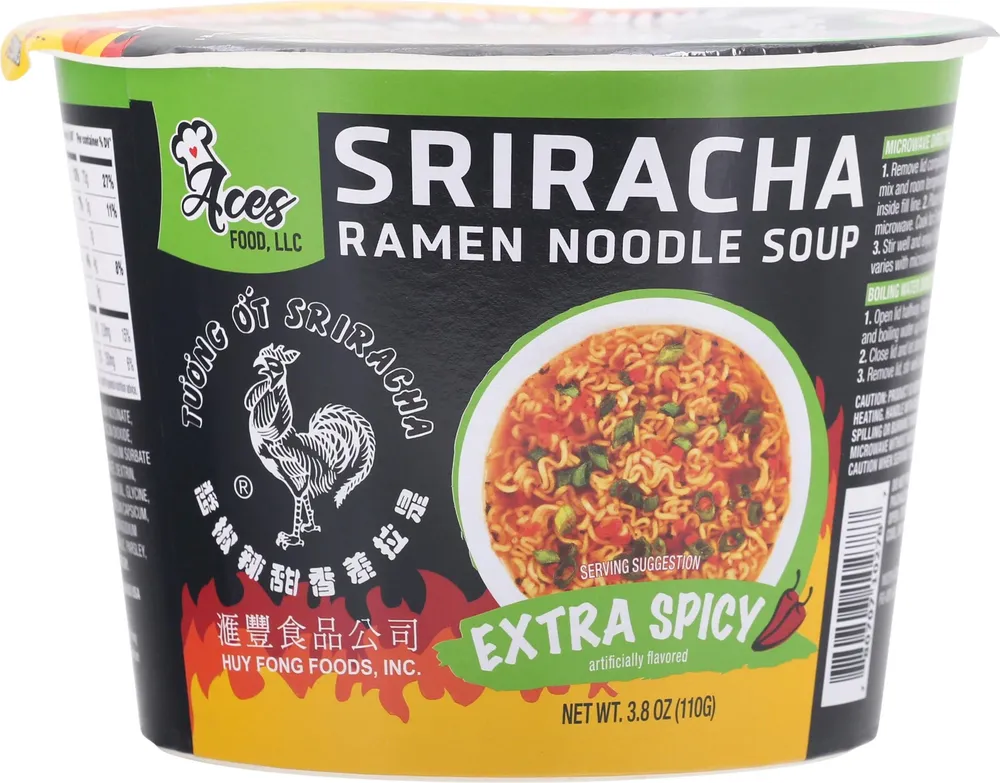 Sriracha ramen noodle soup - Aces