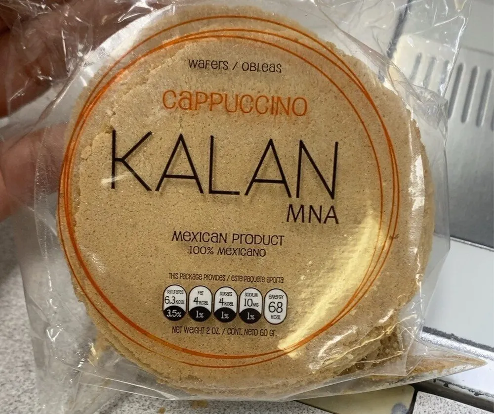 Obleas de amaranto sabor Cappuccino