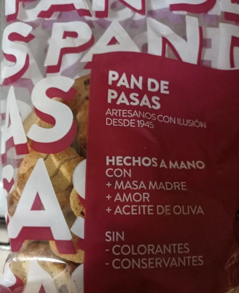 Pan tostado de pasas
