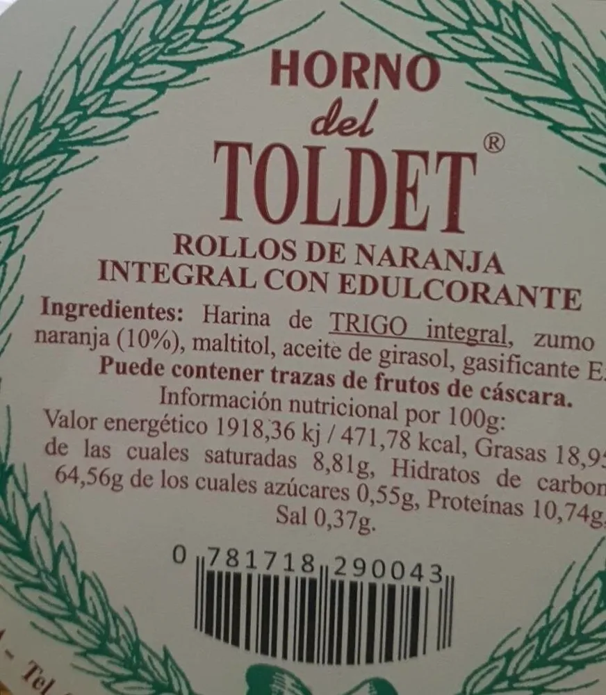 Rollitos de naranja