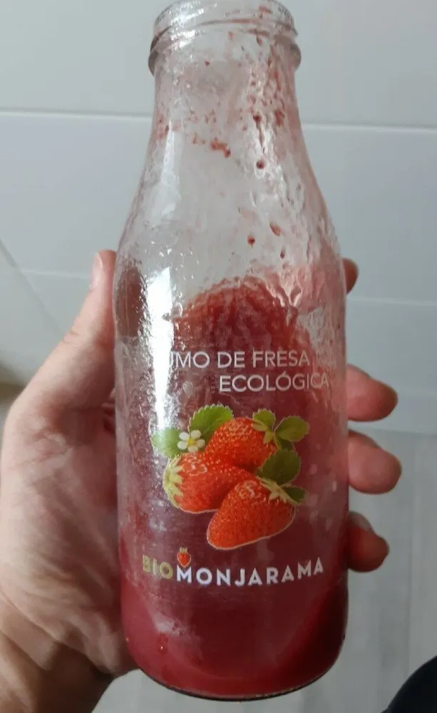 Zumo de fresa ecológico