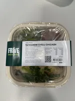Taiwanese Chilli Chicken with peanut noodles, steamed greens and Nam Jim sauce