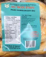 Pain hamburger bio
