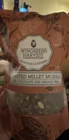 toasted millet muesli dark chocolate and orange peel