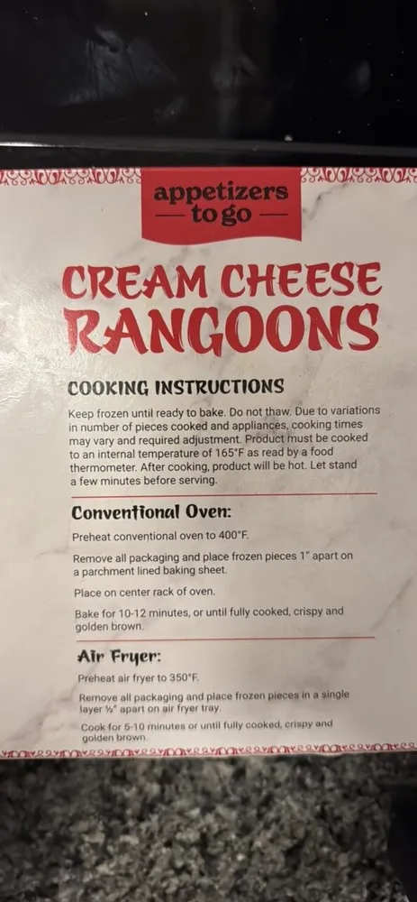 CREAM CHEESE RANGOONS