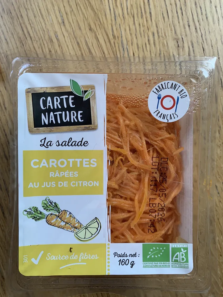 CAROTTES RÂPÉES AU JUS DE CITRON