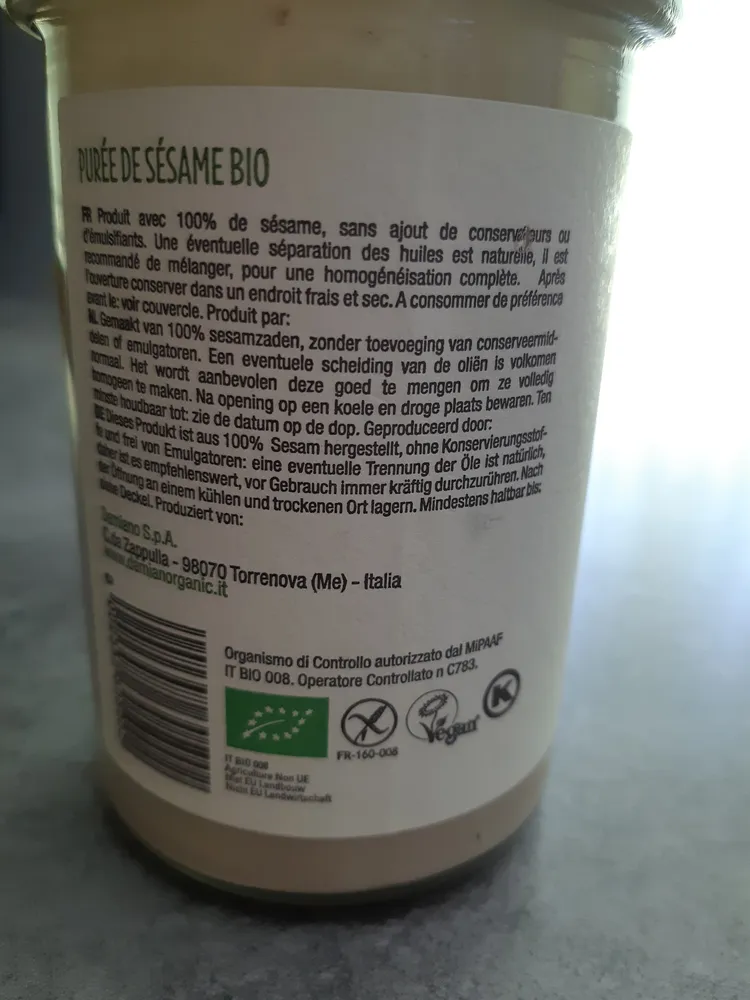 puree de sésame - tahin