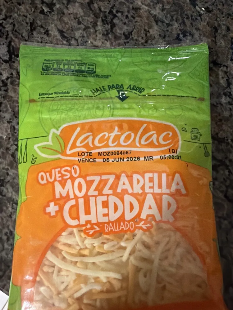 Lactolac Queso Mozzarella And Cheddar