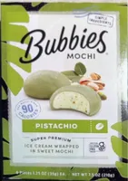 Pistachio Ice Cream Wrapped in Sweet Mochi