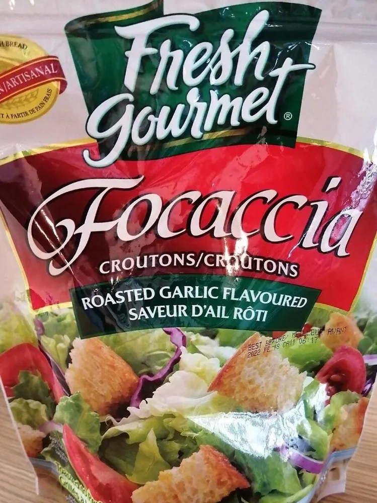 Focaccia croûtons