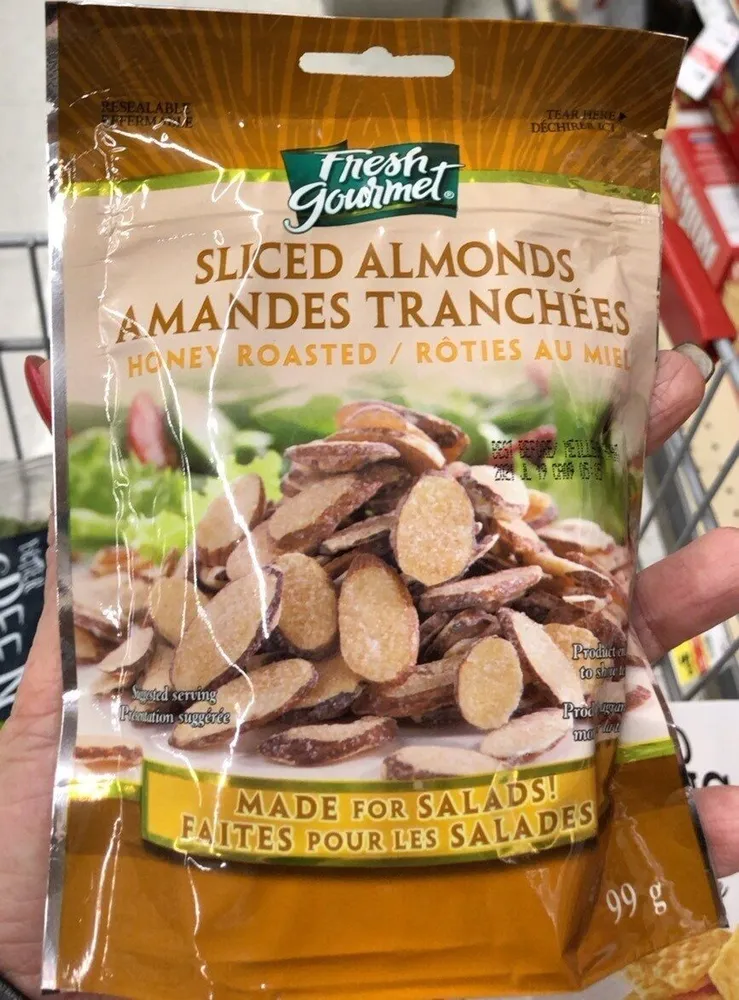 Amandes tranchées roties au miel