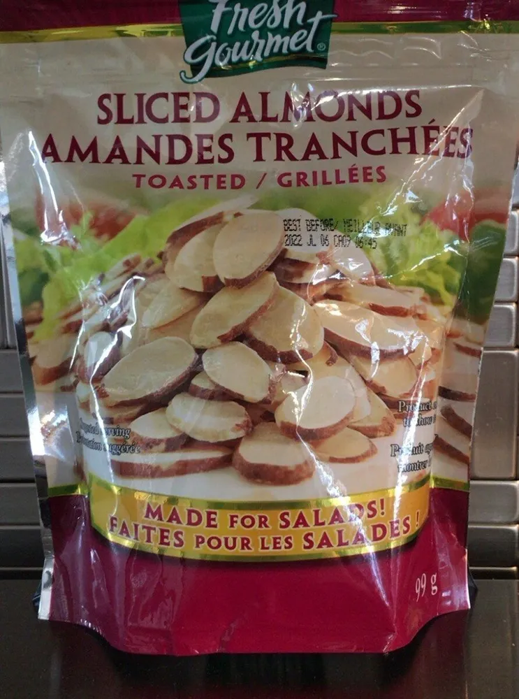 Amandes tranchées grillées