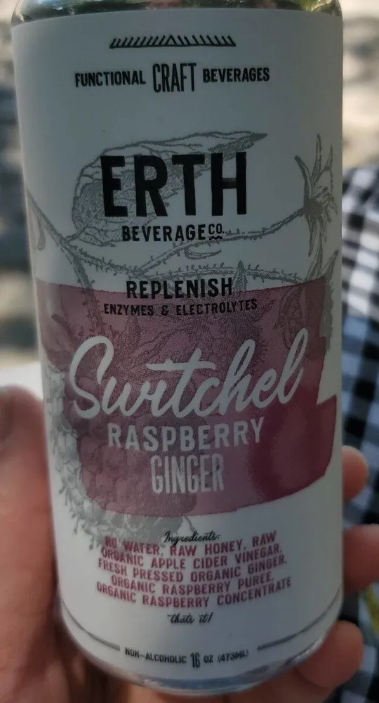 Switchel raspberry ginger drink