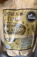 Oatmeal flakes cookies and peanut butter