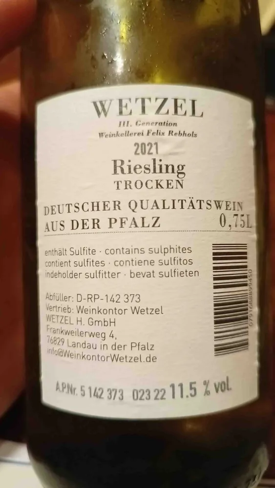 Weißwein Riesling