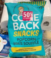 Come back snacks lemon pepper dill popcorn