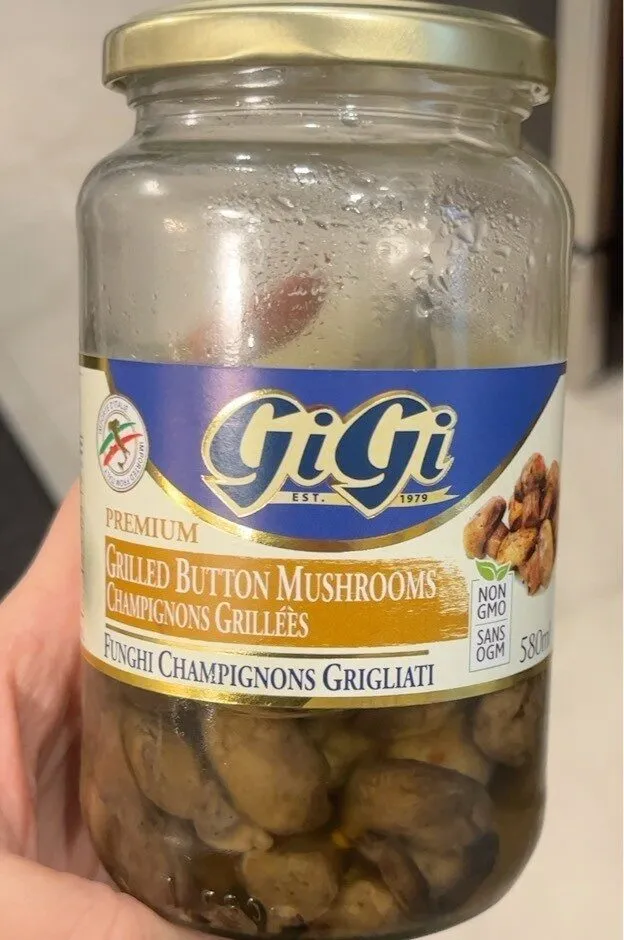 Grilled button mushroom