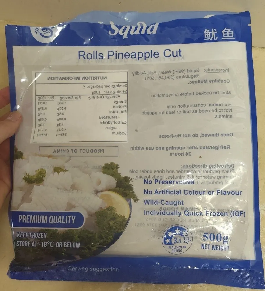 Pineapple Cut Squid