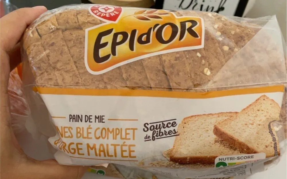 Pain de mie farines blé vomplet et orge maltée
