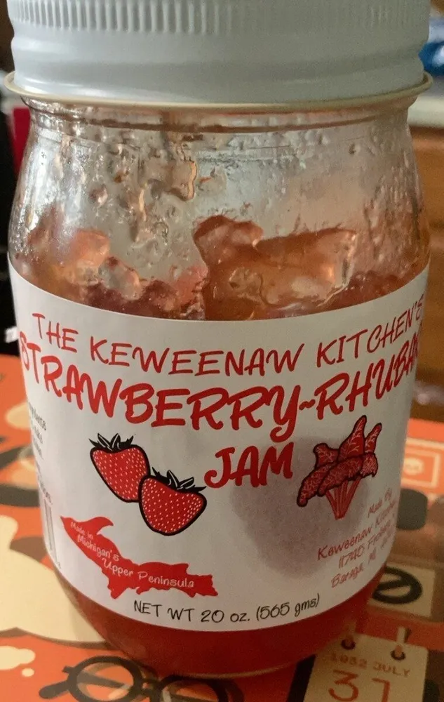 The keweenaw kitchens strawberry-rhubarb jam
