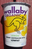 Wallaby organic, organic lowfat yogurt, lemon