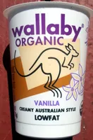 Wallaby organic, organic lowfat yogurt, vanilla