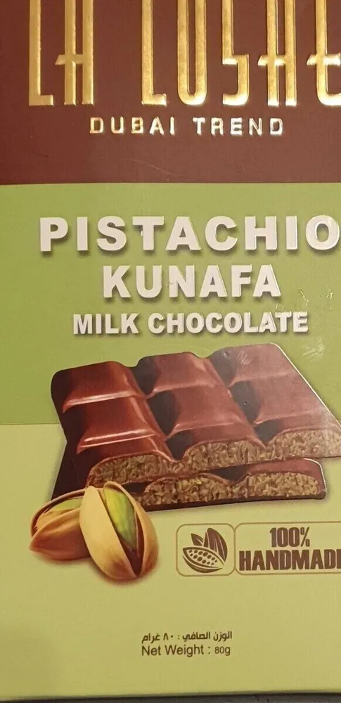 Pistachio Kunafa milk chocolate