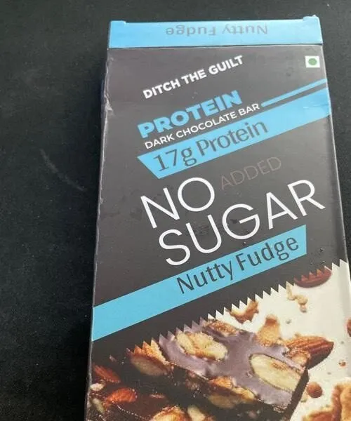 Nutty fudge dark chocolate bar