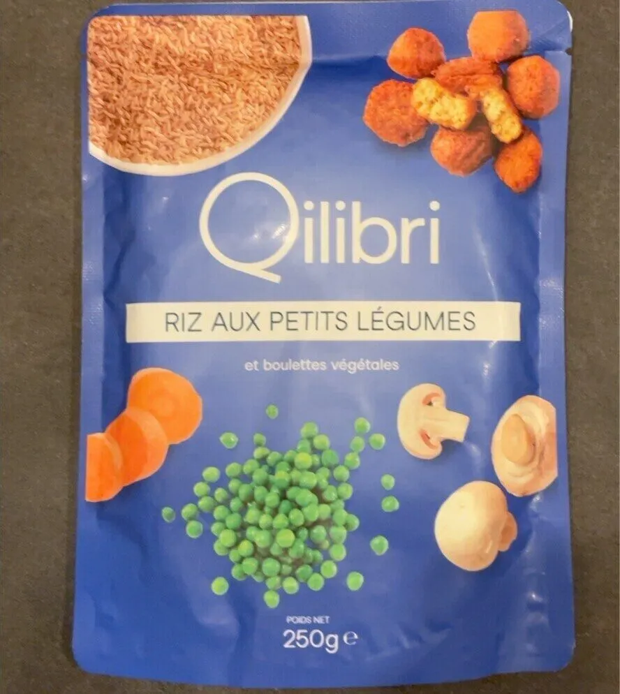 Riz aux petits légumes et boulettes végétal
