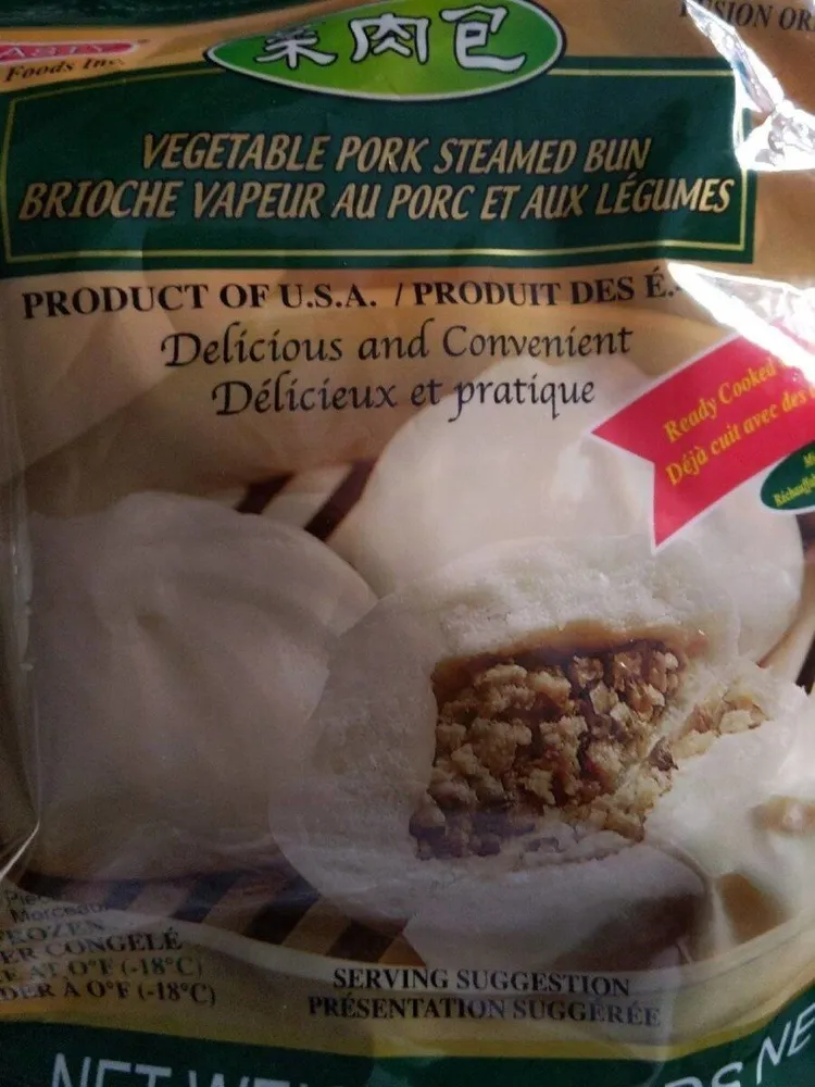 Brioche vapeur au porc et aux legumes