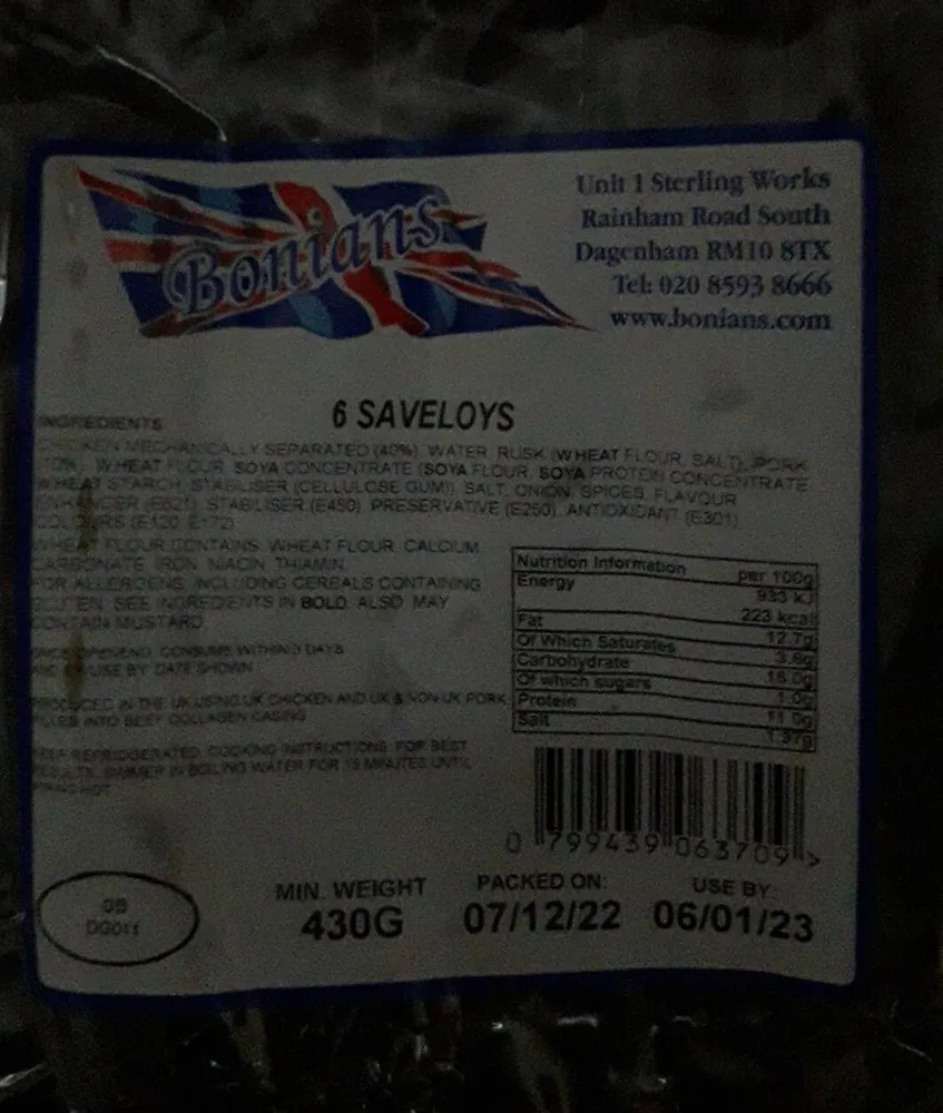 6 saveloys