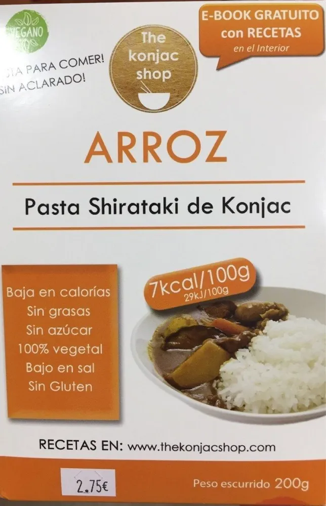 Pasta Shirataki de Konjac