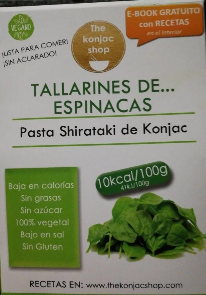 Tallarines de espinacas