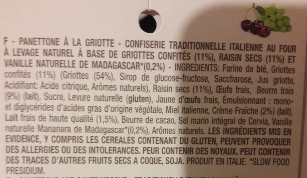 Panettone amarena