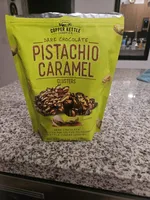 Dark Chocolate Pistachio Caramel Clusters